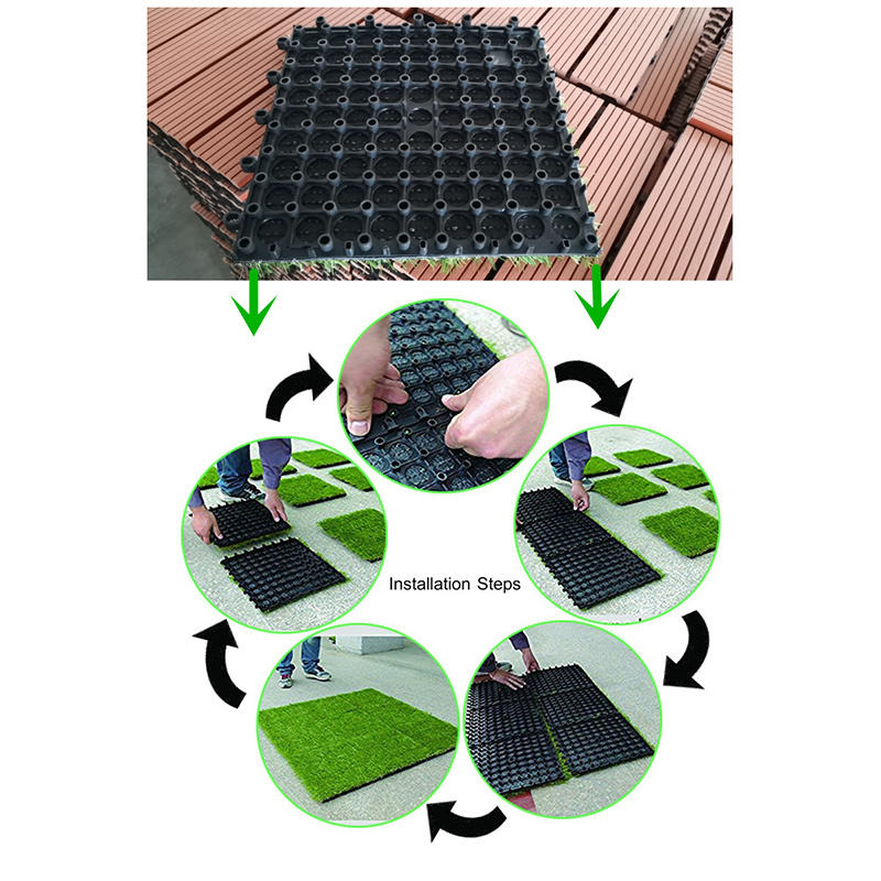 옥외 PE 물자 정원 인공적인 잔디 갑판 도와